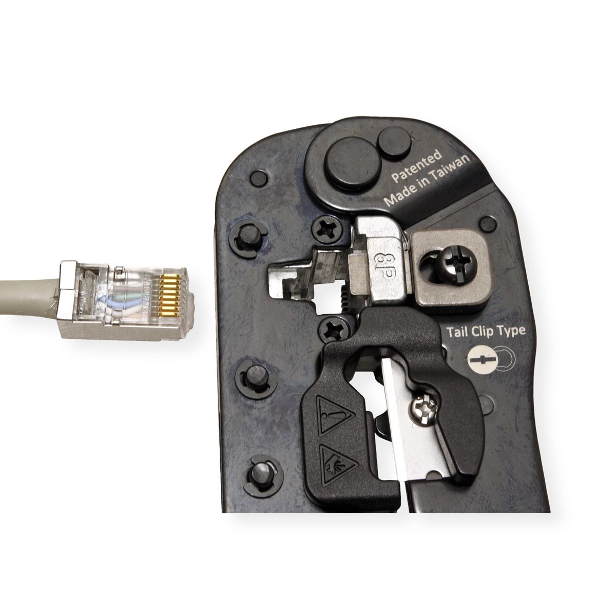 VALUE Crimpzange RJ45 (8P8C) mit/ohne Schirmanschluss - SECOMP 