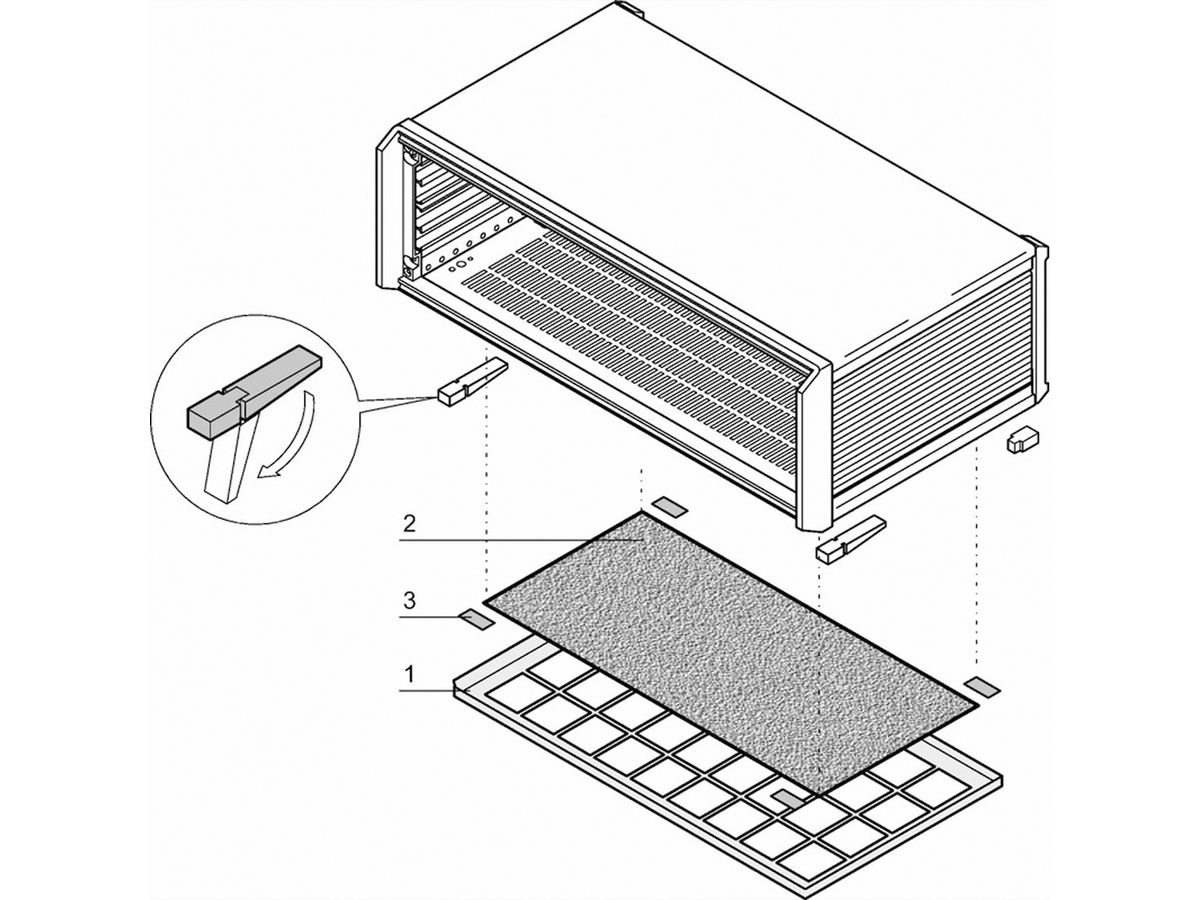 SCHROFF Luftfilter - LUFTFILTER 42TE PROPAC/PRO