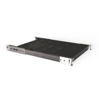 SCHROFF 19''- / Gestell- Fachboden ausziehbar, verkürzt um 100 mm - 19"FA AUS 2HE C=700 RED 7021