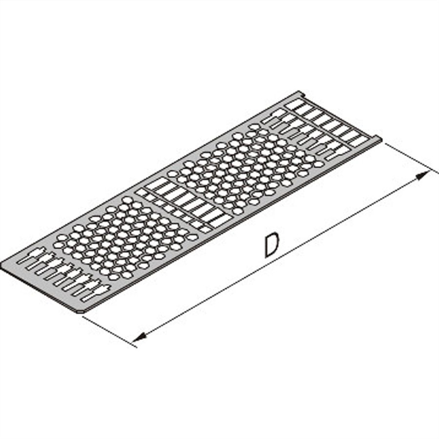 SCHROFF Deckblech für Kassetten - KAS DECKBLECH FS 28TE 167T