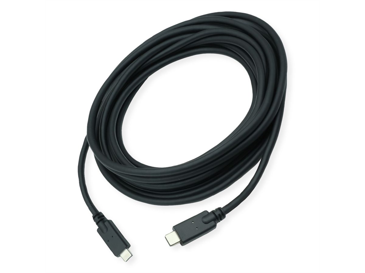 ROLINE USB 3.2 Gen 2 kompatibles Kabel, C-C, ST/ST, 10Gbit/s, Emark, 100W, schwarz, 3 m