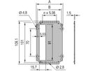 SCHROFF KAS RUECKWAND S1 3HE 42TE