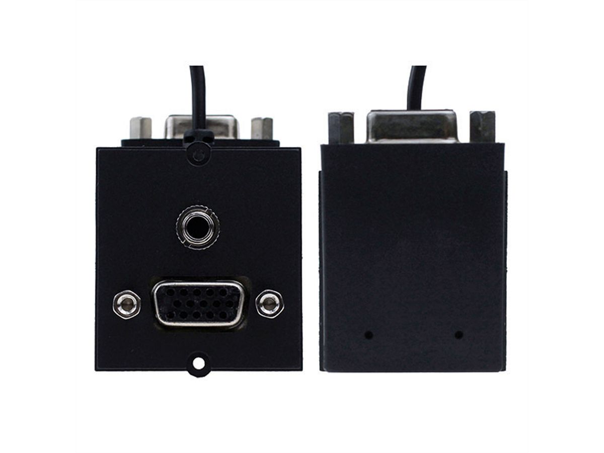 BACHMANN Rahmen 1xVGA+Klinke, 90° Abgang seitlich