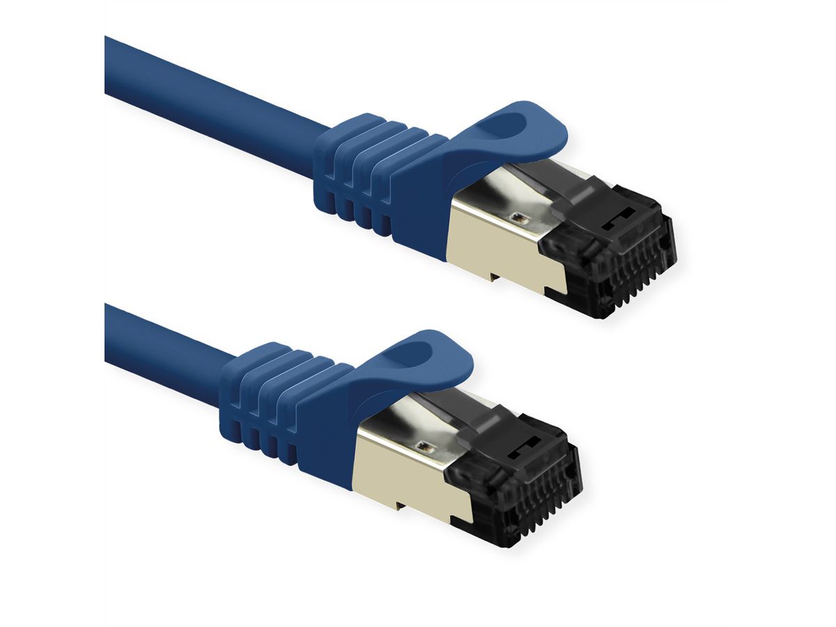 VALUE S/FTP-(PiMF-) Patchkabel Kat.8 (Class I), LSOH, Litzendraht, blau, 1 m