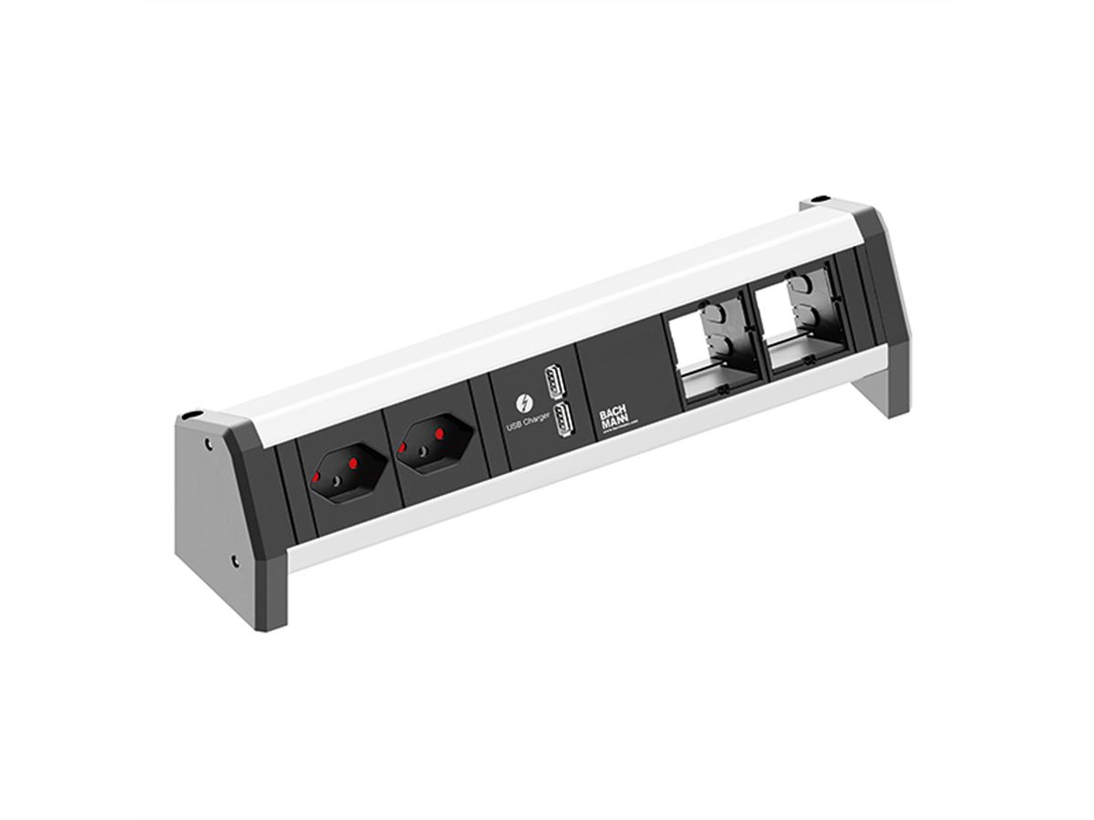 BACHMANN DESK 2xCH 90° USB Charger, 2xCM GST18 Schweiz