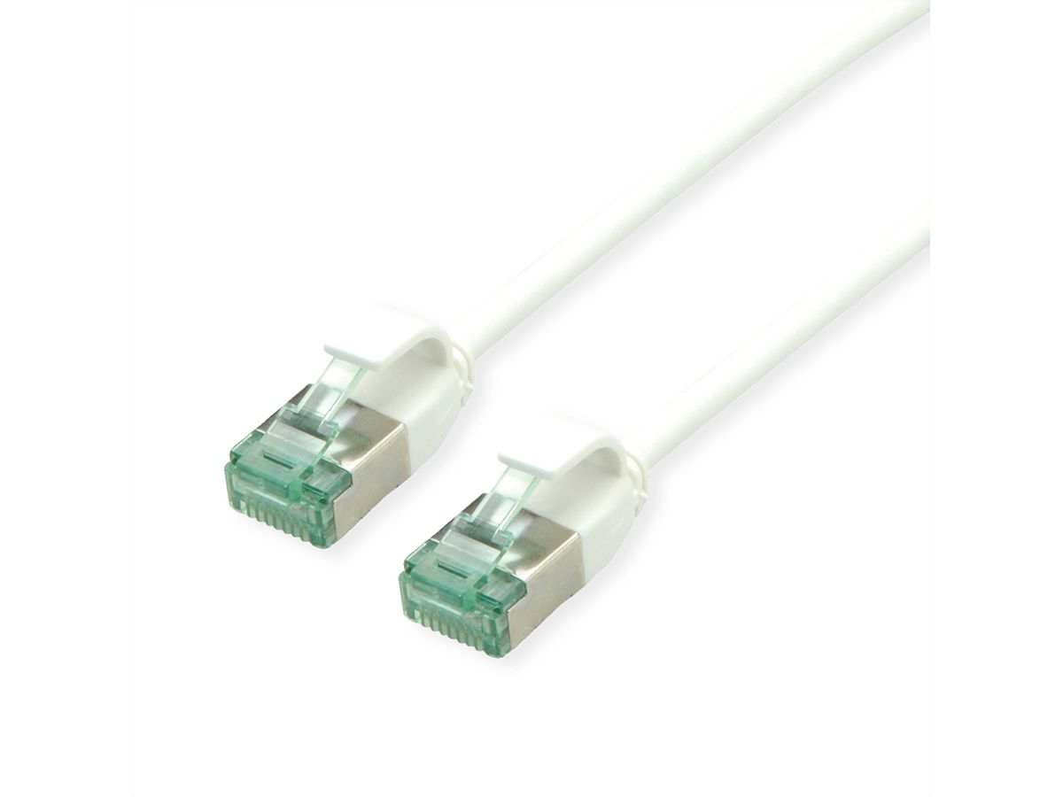 ROLINE RM U/FTP DataCenter Patchkabel Kat.6A (Class EA), slim, weiß, 0,5 m