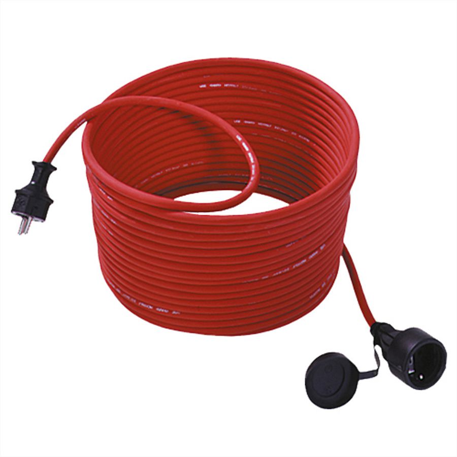 BACHMANN Rasenmäherverlängerung Schutzkontakt, 16 A/250 VAC, Gummi / Neopren, 50 m