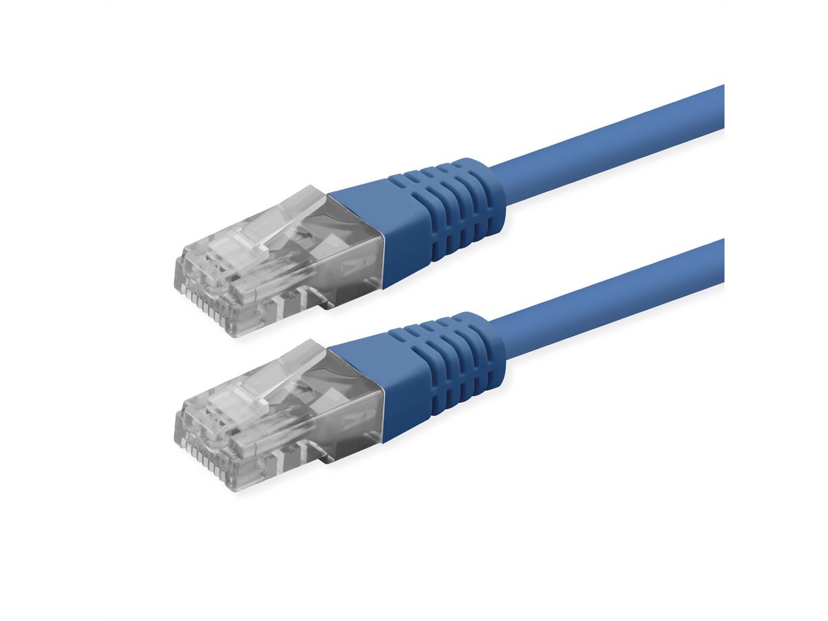 ROLINE Patchkabel Cat.6 (Class E), UTP, PoE, blau, 0,5 m