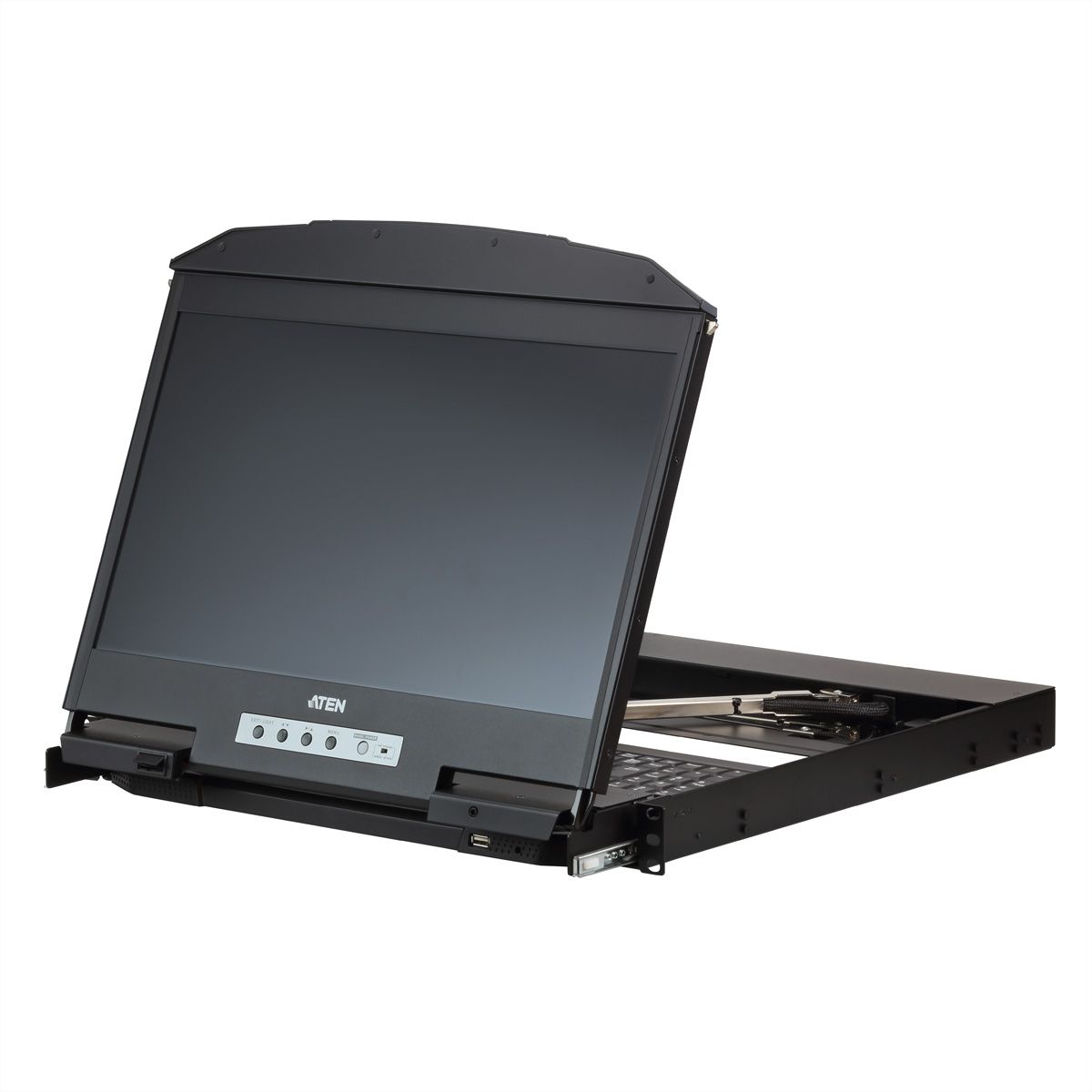 ATEN CL3800NW KVM-Konsole USB HDMI DVI VGA Dual Rail, US-Layout