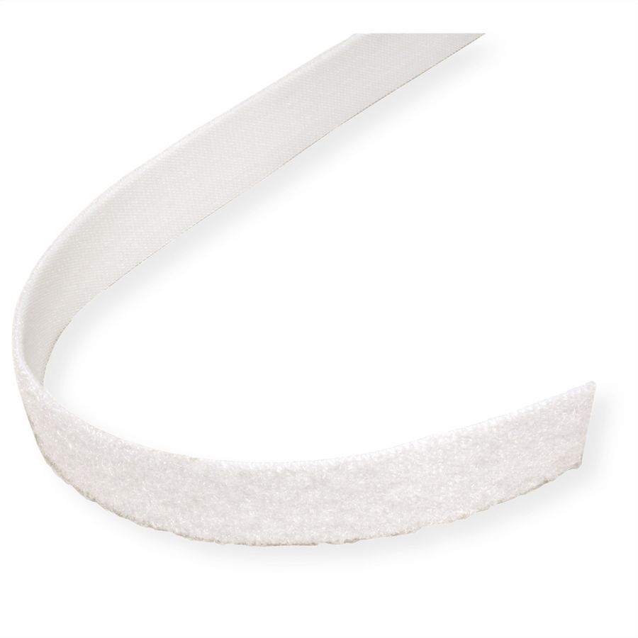VELCRO® ONE-WRAP® Klettbandstreifen 20mm, unperforiert auf Rolle, weiß, 25 m