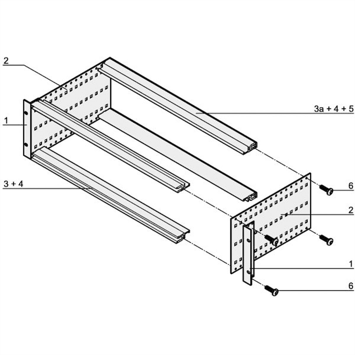 SCHROFF Bausatz, ungeschirmt, "flexible", zur Backplanemontage - BGTR PRO F 3HE 84TE 175T KD