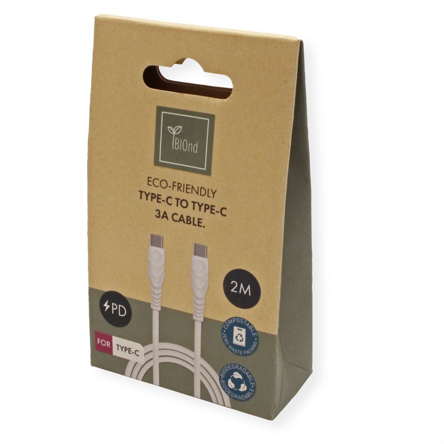 BIOnd BIO-20-TT USB-C to Type-C 3A Cable, 2 m