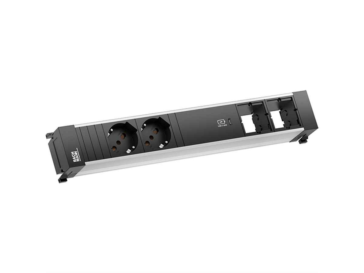 BACHMANN POWER FRAME L 2xP40, 1xUSB C 60W 2xCM 0,2m GST18 Italia
