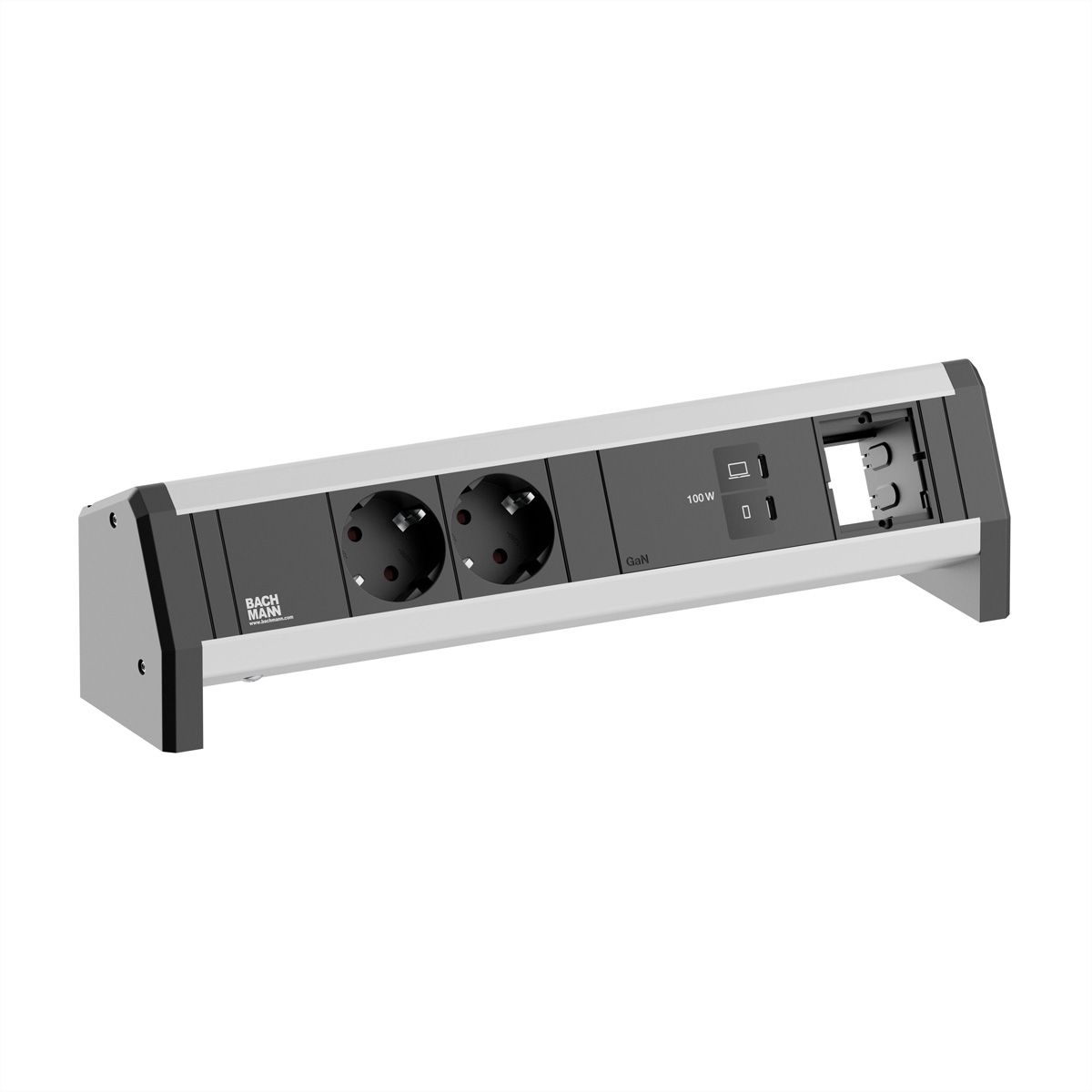BACHMANN DESK 2xCEE7/3 1xUSB C/C 100W, 1xCM