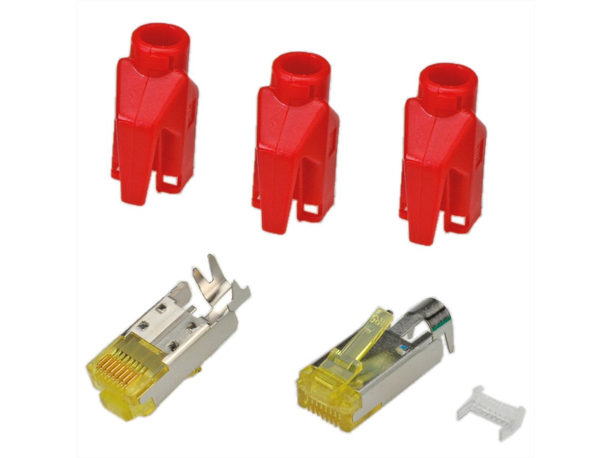 HiRose TM31 Stecker geschirmt, Tülle rot, 50 Stück