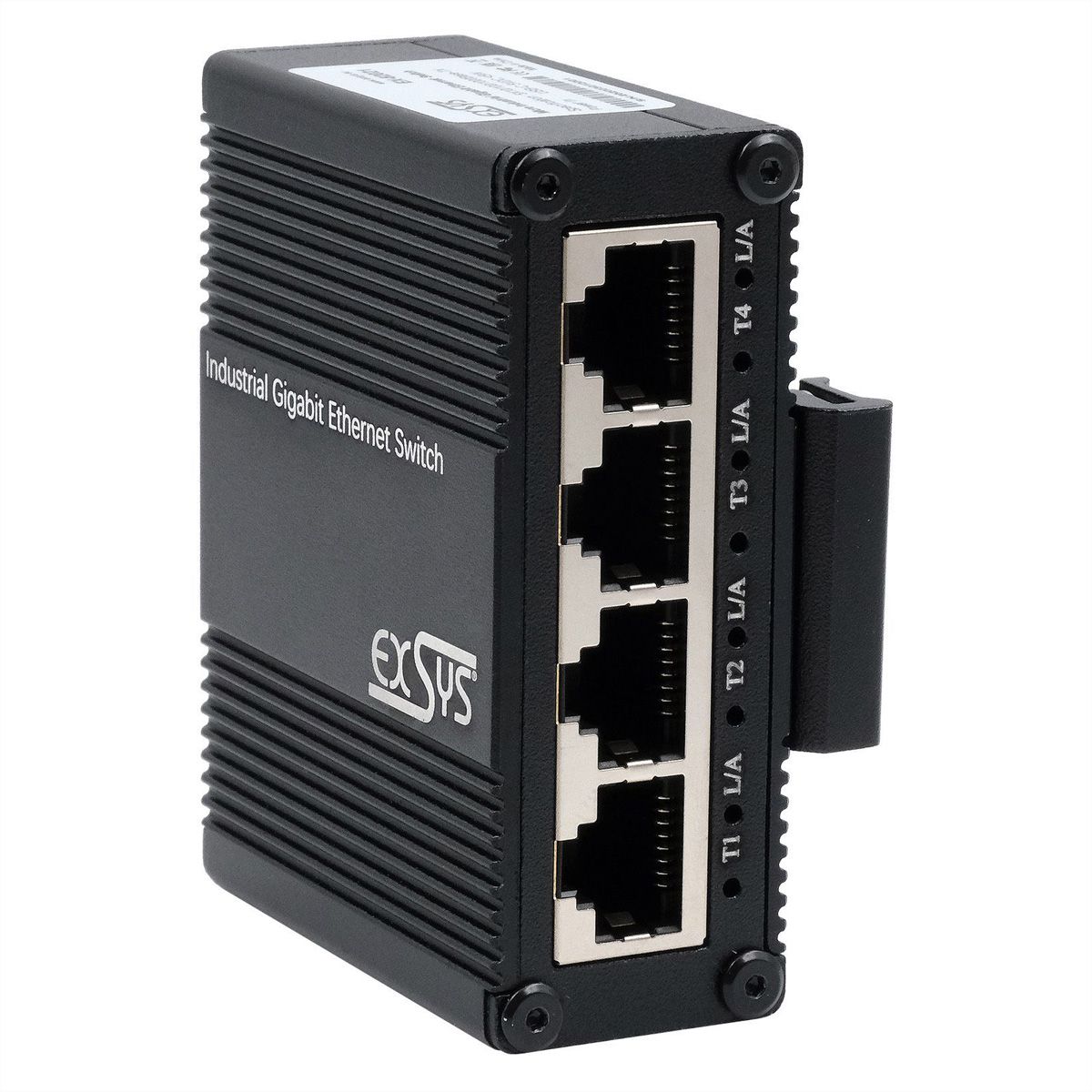 EXSYS EX-62021 5-Port Industrial Gigabit Micro Switch, unmanaged, USB-C Stromversorgung