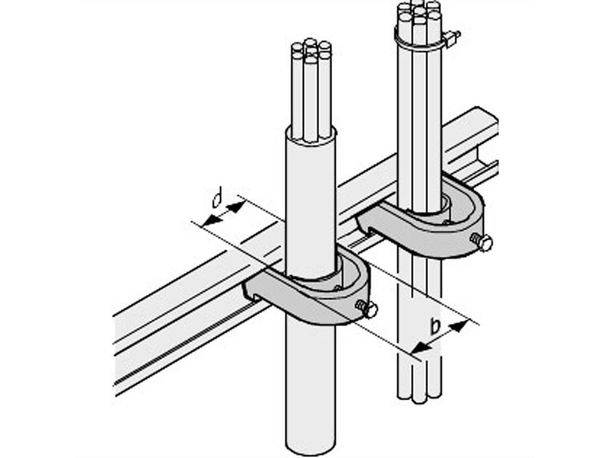 SCHROFF Kabelschellen - KABELSCHELLEN 34-38 45B (10X)