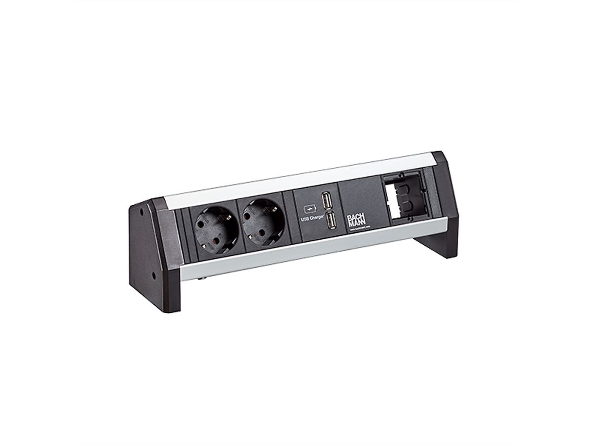 BACHMANN DESK 2xCEE7/3 1xUSB Charger GST18, 1 m
