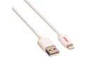 ROLINE USB 2.0 Sync- & Ladekabel mit Lightning Connector, weiß, 1 m