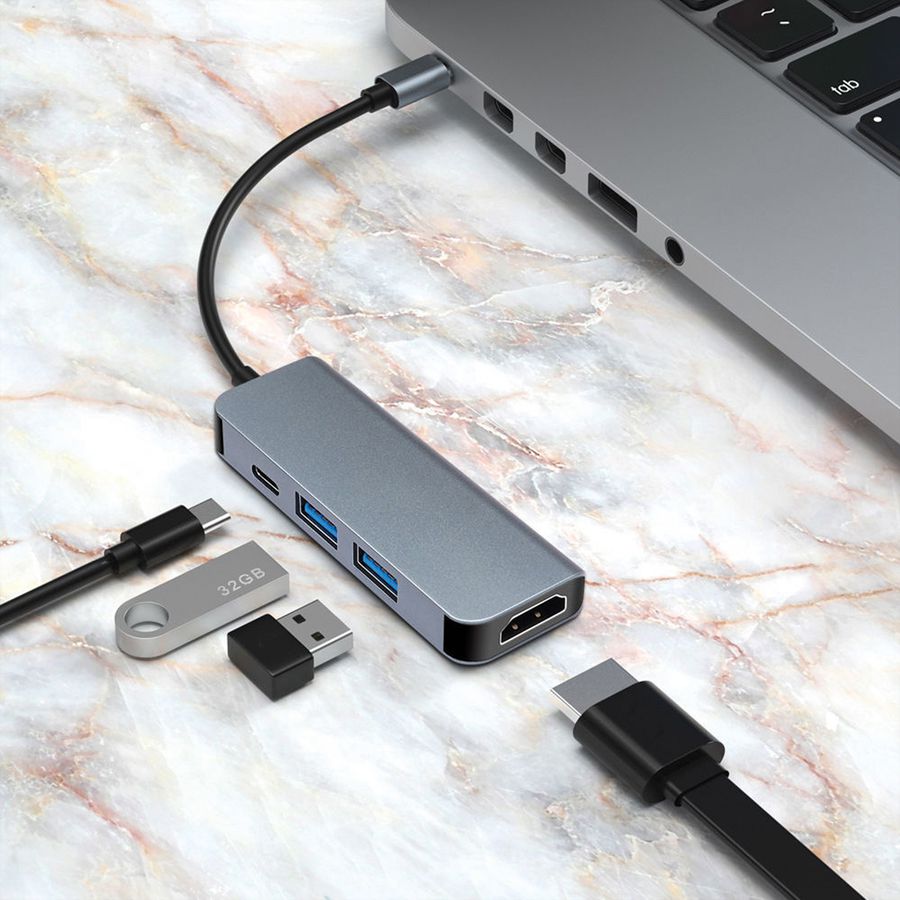 VALUE USB Typ C Docking Station, HDMI 4K, 2x USB A + Typ C PD