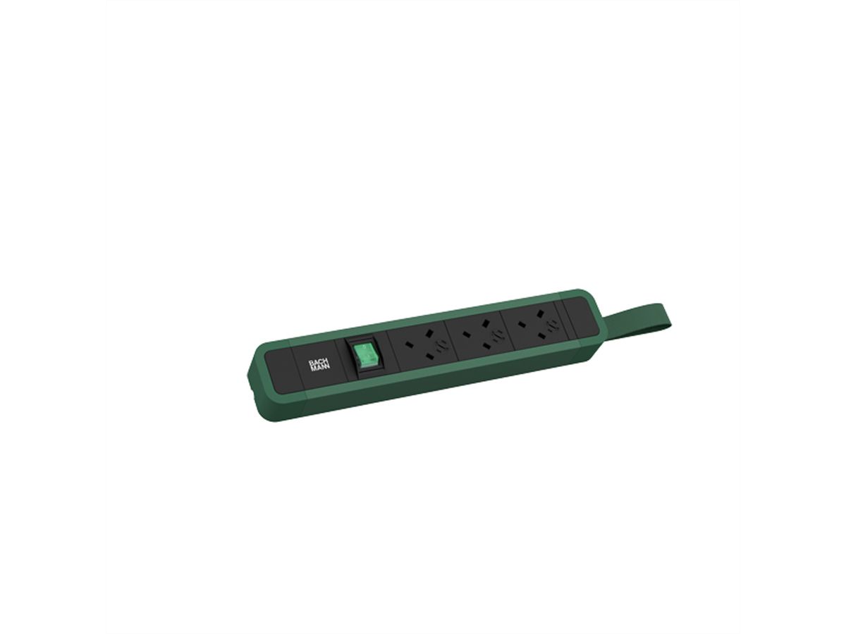 BACHMANN PRIMO 2 3xUK 1xSchalter mit Schlaufe 2,0m UK RAL6028