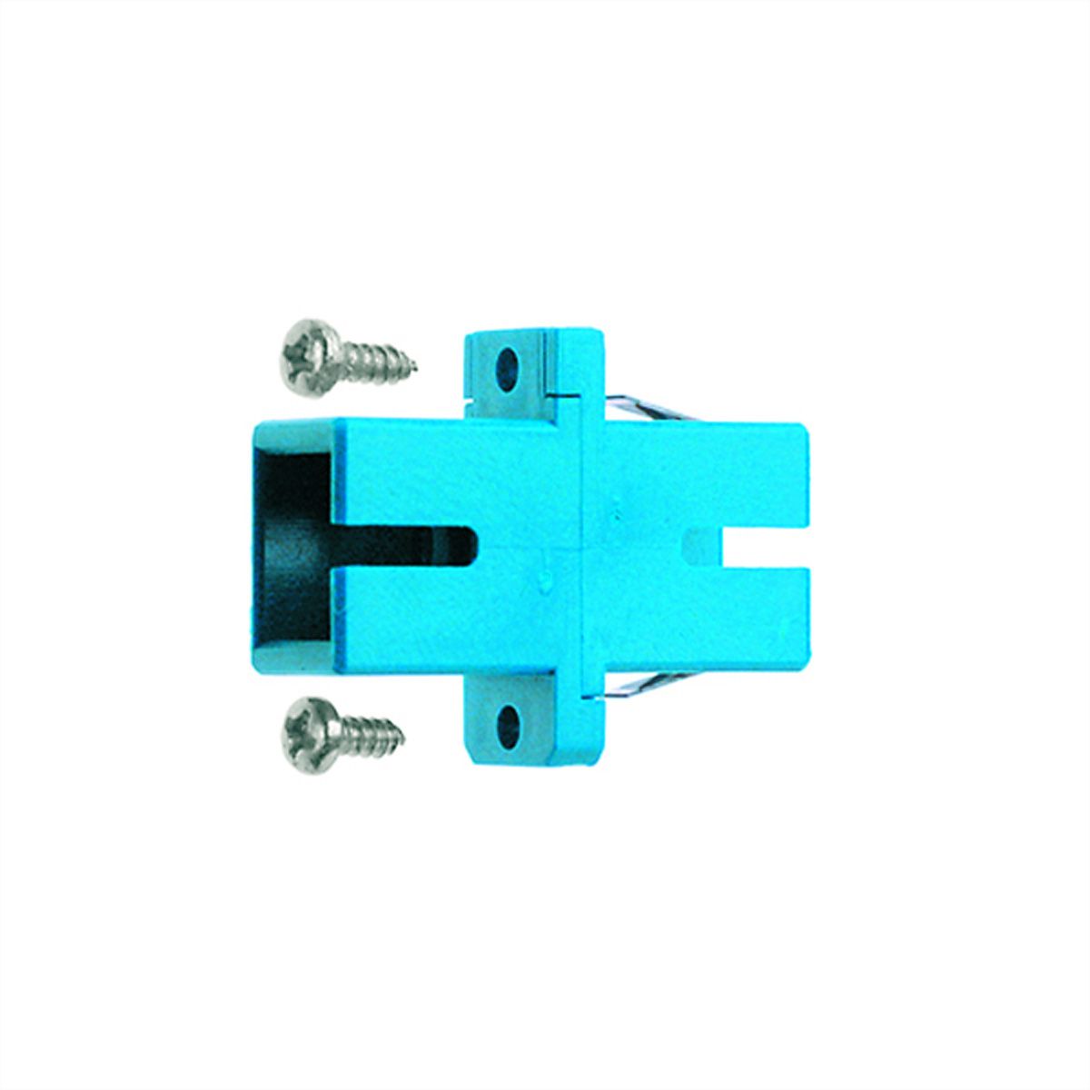 TELEGÄRTNER SC Kupplung, Multimode, Keramikhülse, Kunststoffgehäuse, türkis
