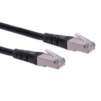 ROLINE Patchkabel Cat.6 (Class E) S/FTP (PiMF), schwarz, 0,5 m