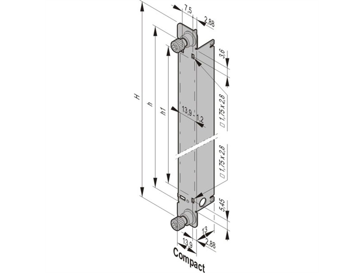 SCHROFF Modul mit Pull-Griff-Mechanik, Ruggedized - AMC MODUL C S RUG