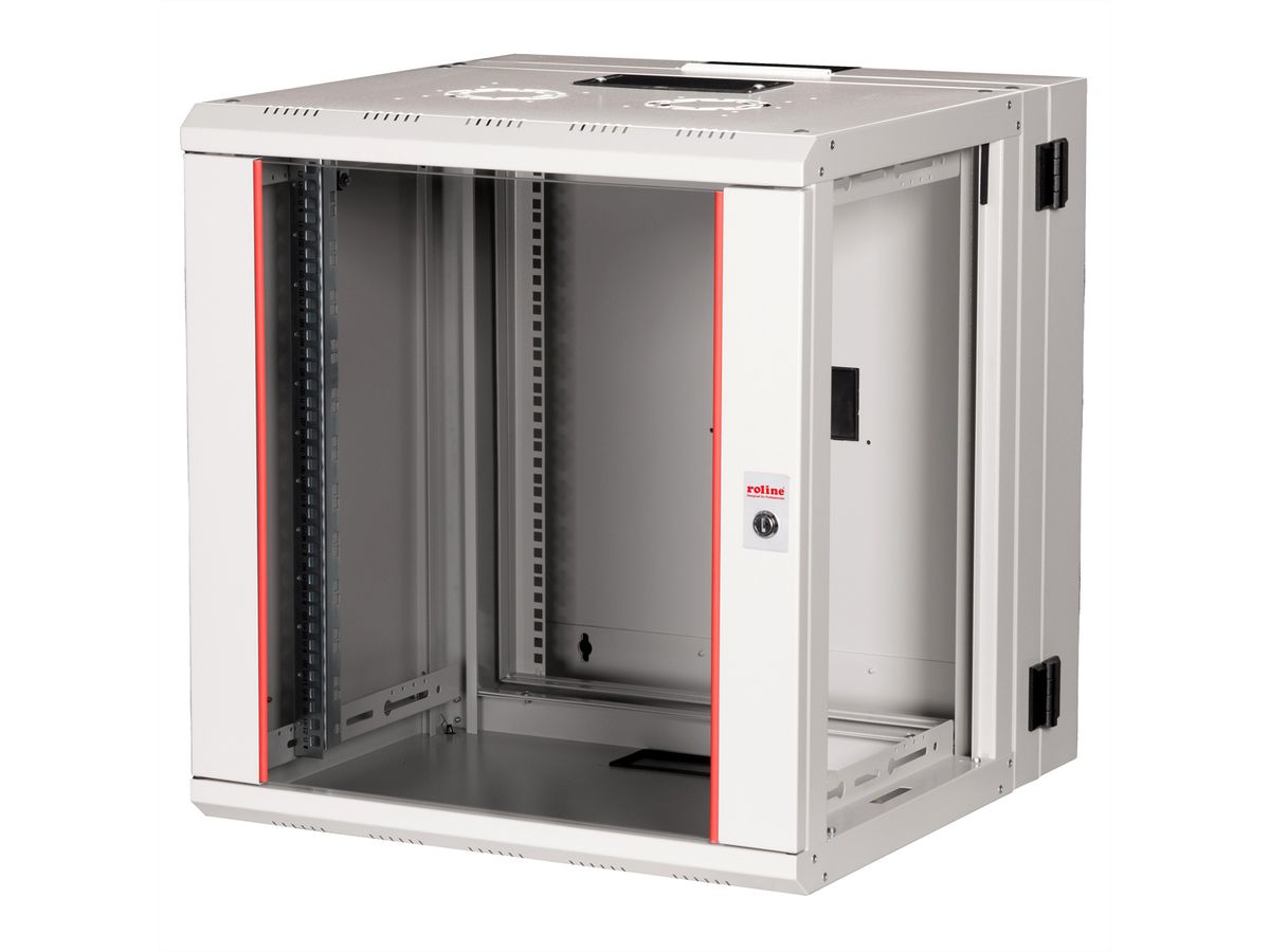 ROLINE 19-Zoll Wandgehäuse Pro 12 HE, 600x600 BxT zweiteilig schwenkbar grau