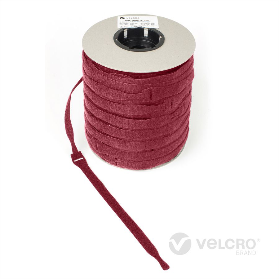 VELCRO® One Wrap® Strap 25mm x 300mm, 750 Stück, rot