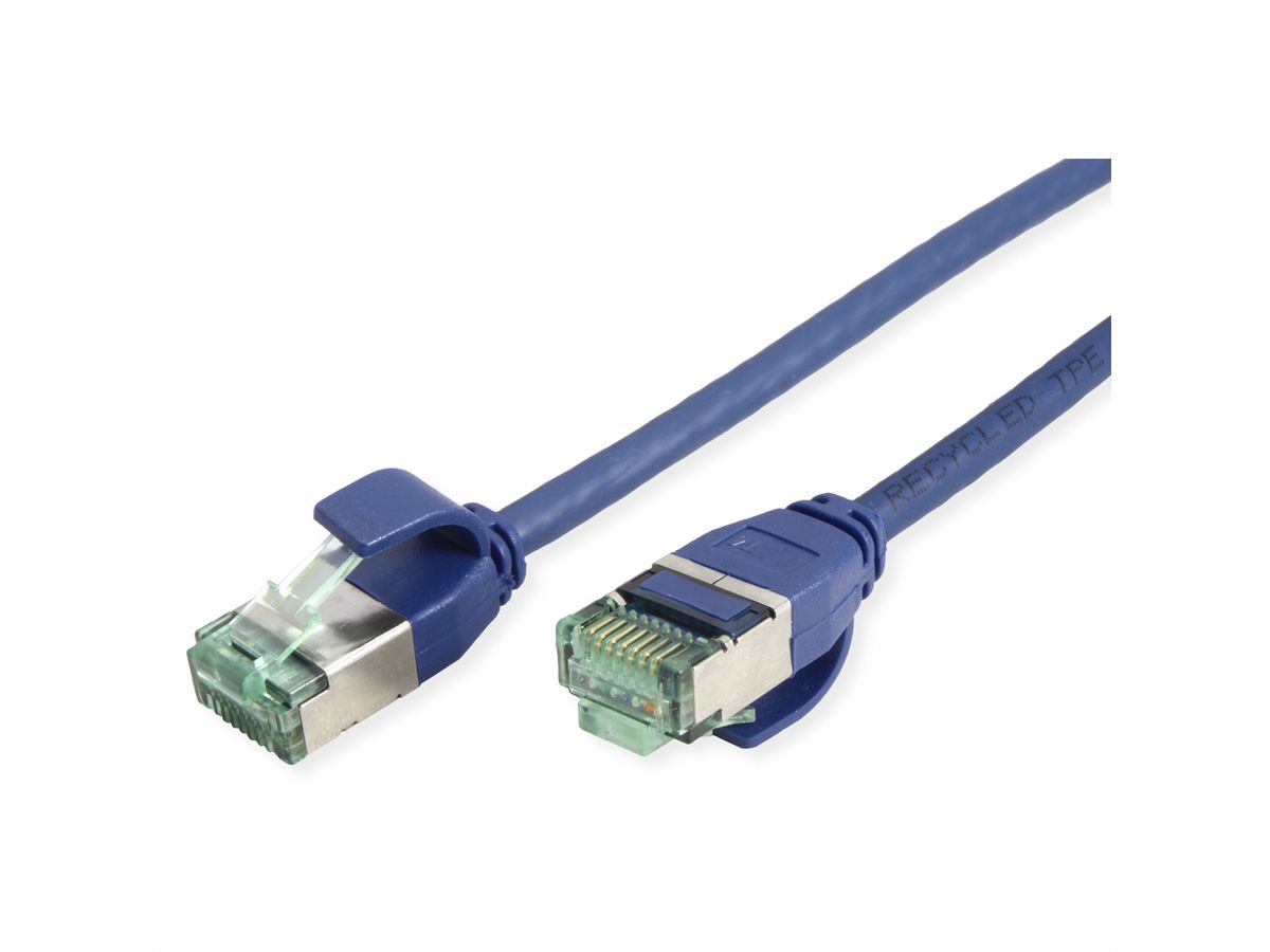 ROLINE RM U/FTP DataCenter Patchkabel Cat.6A (Class EA), slim, blau, 2 m