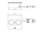 BACHMANN TWIST 2 1xCEE7/3 1xUSB A/C 22W 0,2m GST18 silber eckig