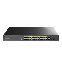 CUDY GS1026PS2 24-Port Gigabit Switch PoE+ mit 2 RJ45 Uplink and 2 SFP 300W