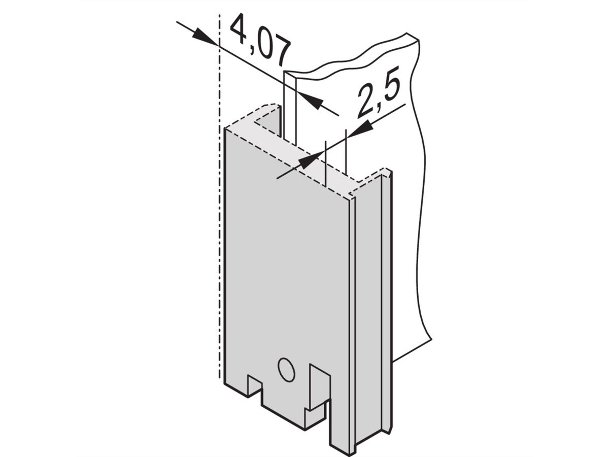 SCHROFF Frontplatte, U-Profil, schirmbar - FRONTPLATTE IEEE 6HE 16TE