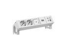 BACHMANN DESK2 white 2xP40 1xSchalter 1xUSB A/C 22W 0,2m GST18, ws