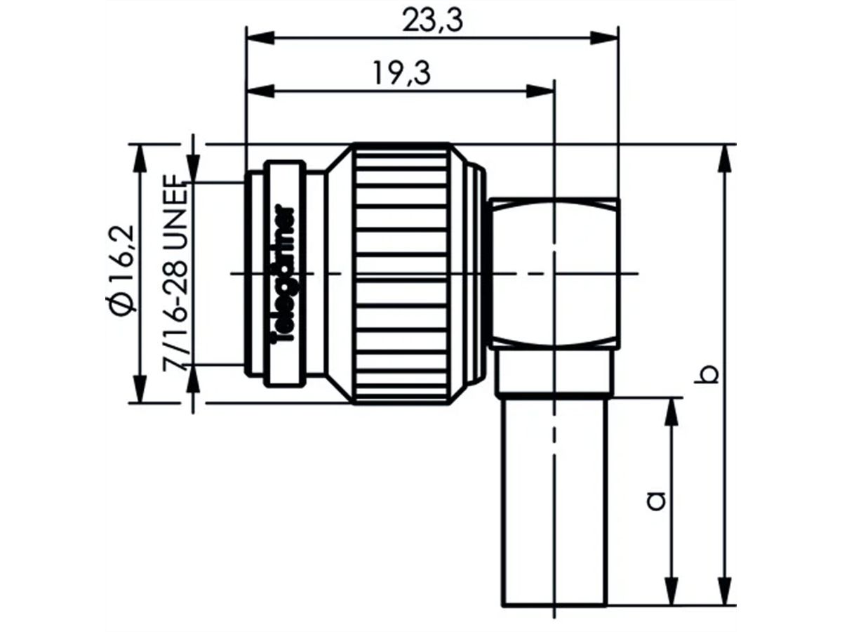 TELEGÄRTNER TNC-Winkelstecker 50 Ohm, für RG-58C/U Professional