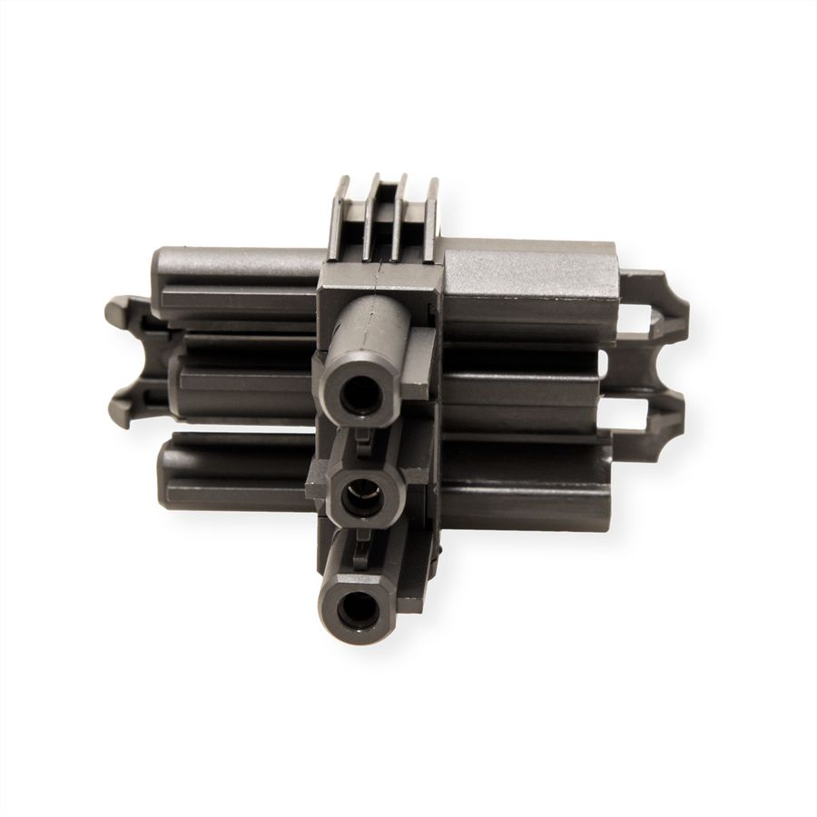 BACHMANN Verteilerblock WIELAND GST18 1xIn/2xOut, mit Befestigungsmöglichkeit, schwarz