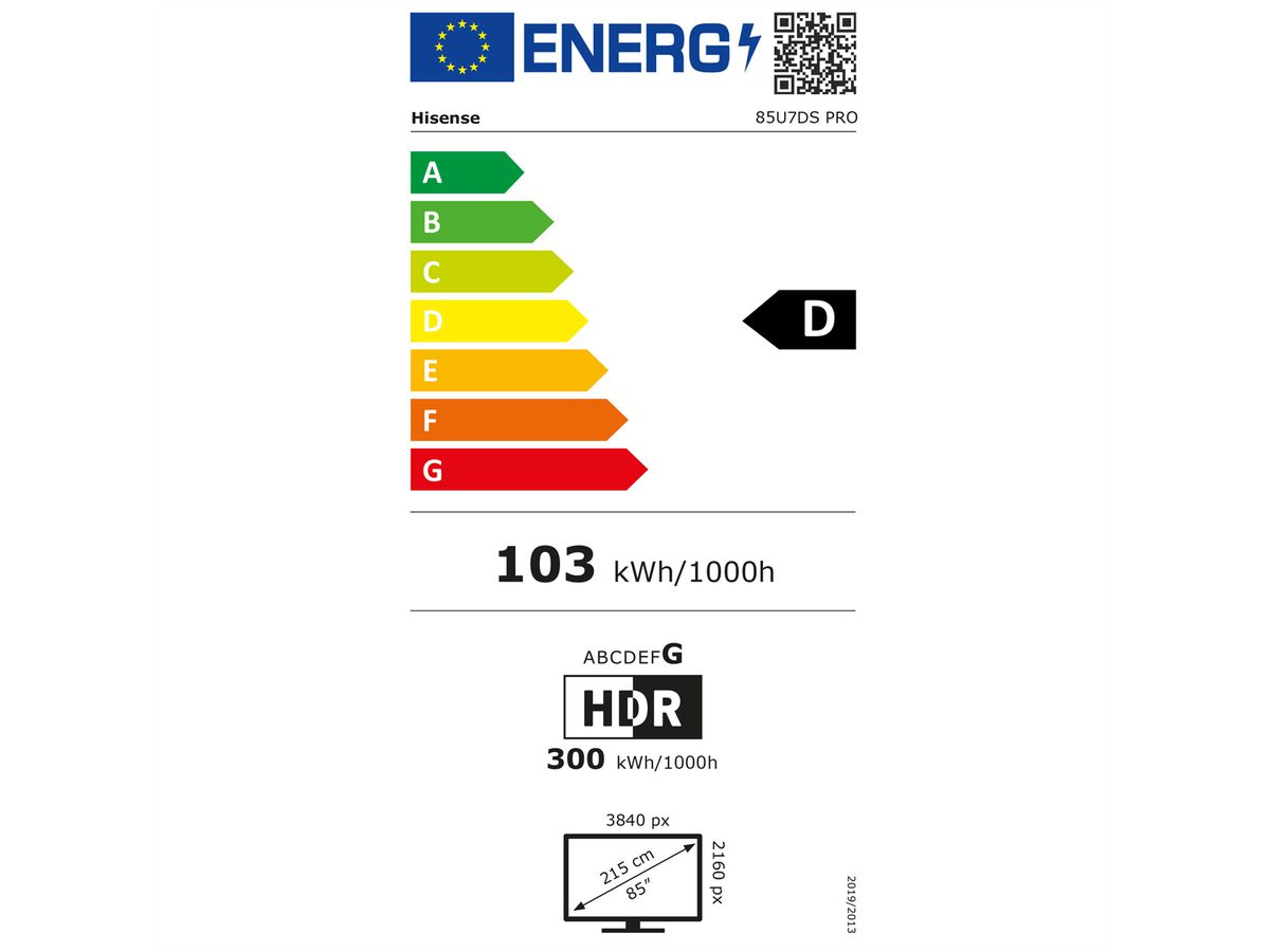 Hisense TV 85U7DS PRO 85", Mini-LED 4K, 165Hz, 3000 Nits