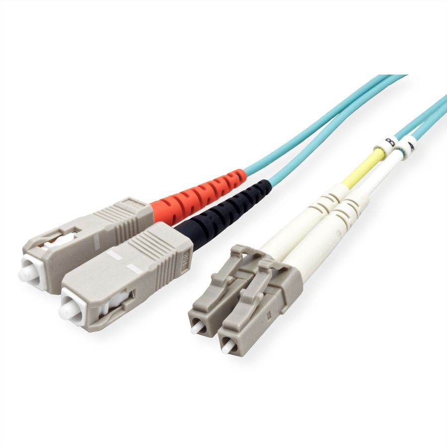 Quality LWL-Kabel duplex 50/125µm OM3, SC/LC, 3m