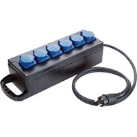 BACHMANN Verteilersteckdose 6xCEE7/3 Strom 2,0m CEE7/7, IP44