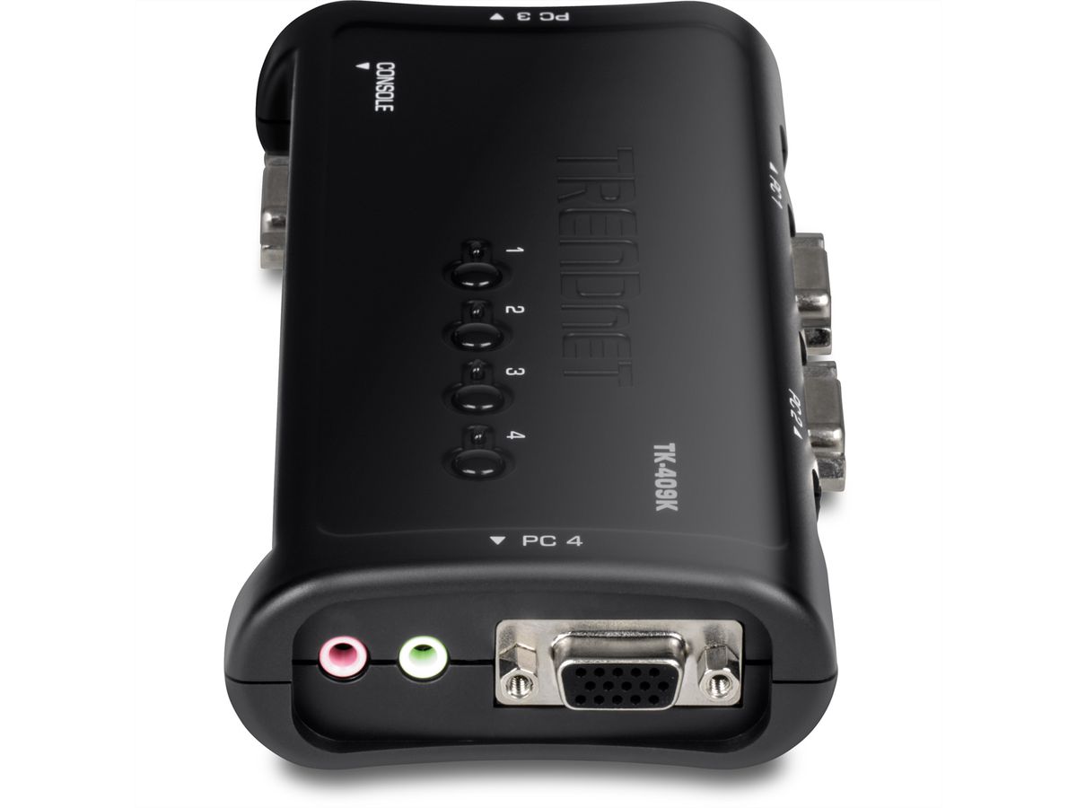 TRENDnet TK-409K KVM Switch 4-Port USB Kit mit Audio