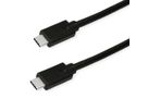 ROLINE GREEN USB 3.2 Gen 2x2 Kabel, Emark, C-C, ST/ST, 20Gbit/s, 100W, schwarz, 0,5 m