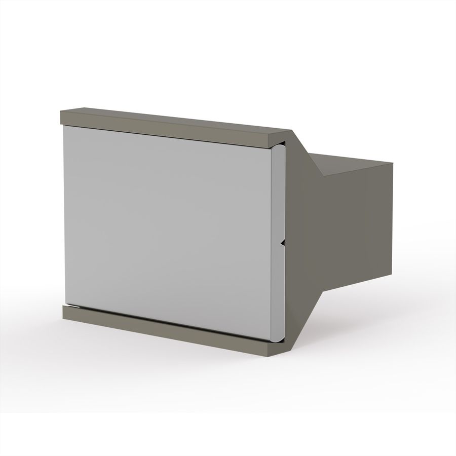 SCHROFF Griff in Trapezform, grau (ohne Aushebefunktion) - KUNSTSTOFFGRIFF 7TE GRAU