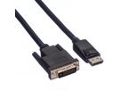 ROLINE DisplayPort Kabel DP ST - DVI ST, LSOH, schwarz, 2 m