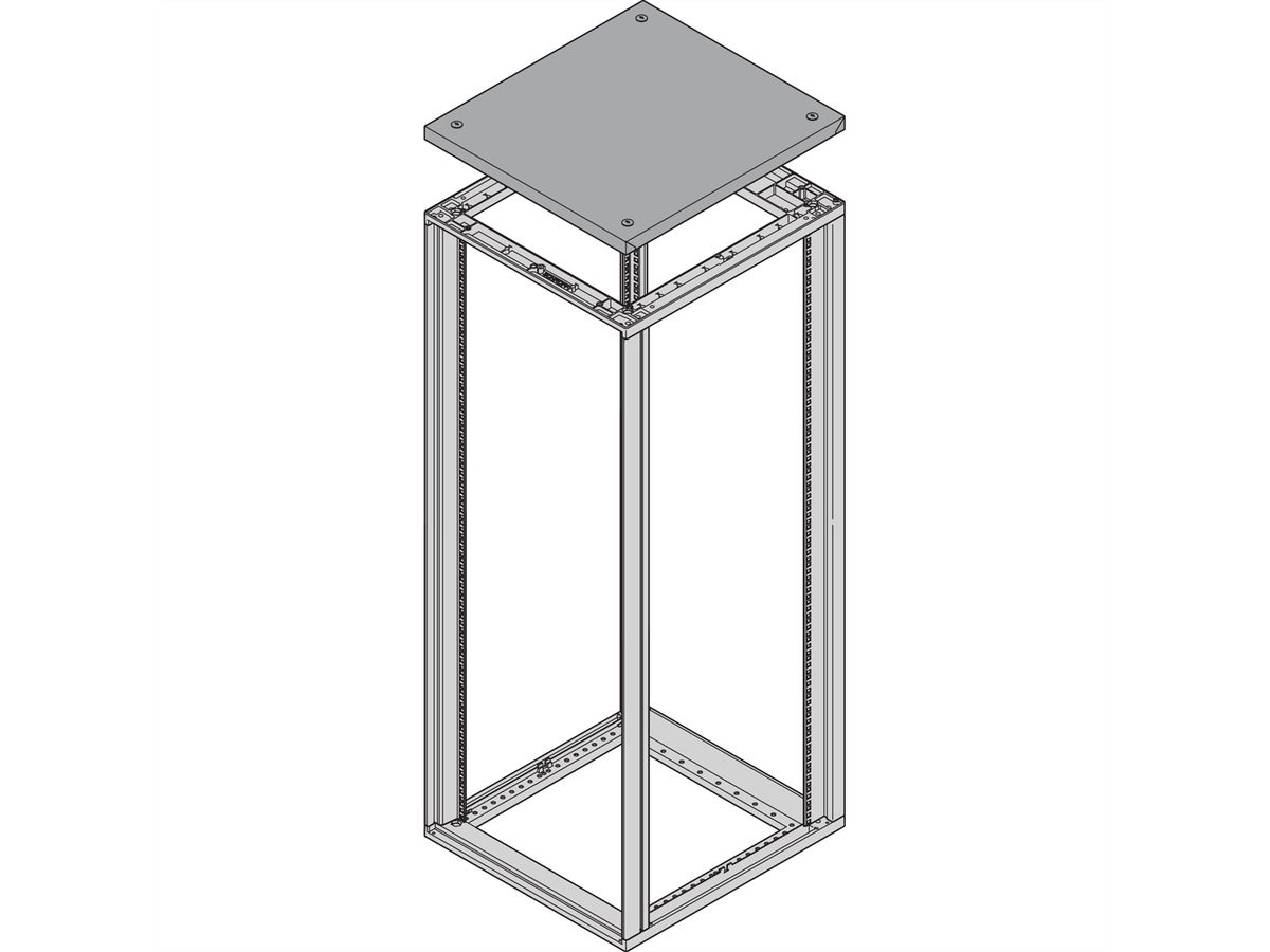 SCHROFF Dach angehoben - DACH ANGEHOBEN 600T RAL7021