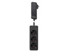 BACHMANN SmartPlug Flachstecker, mit 3x Schutzkontakt Steckdosenleiste, schwarz, 1,6 m