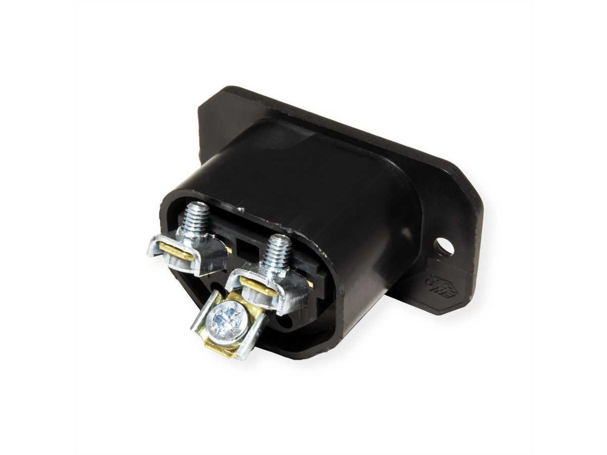 BACHMANN Kaltgerätedose IEC320 C13, mit Schraubanschlüssen schwarz