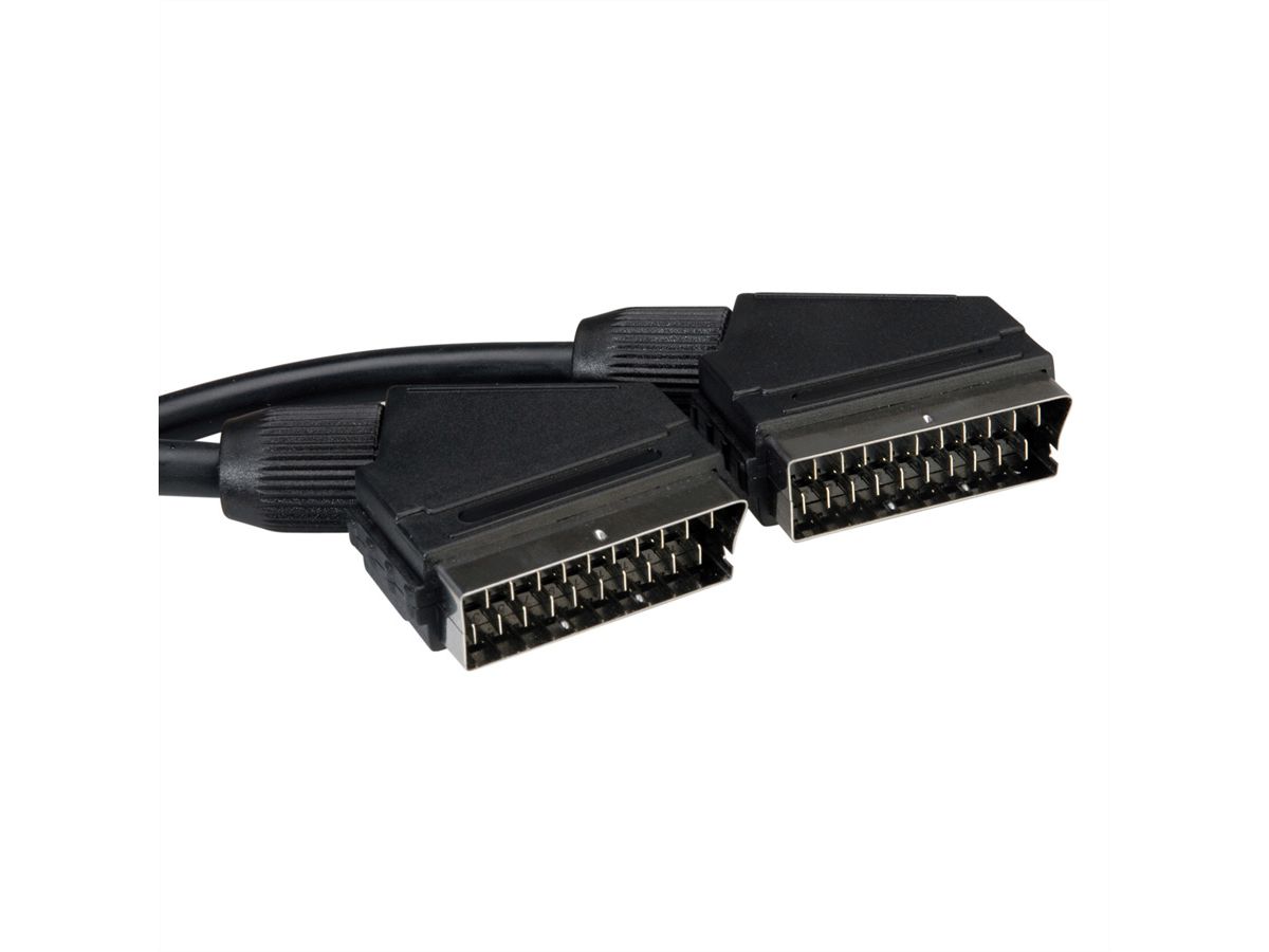 Scart Video-Kabel ST / ST, schwarz, 2 m