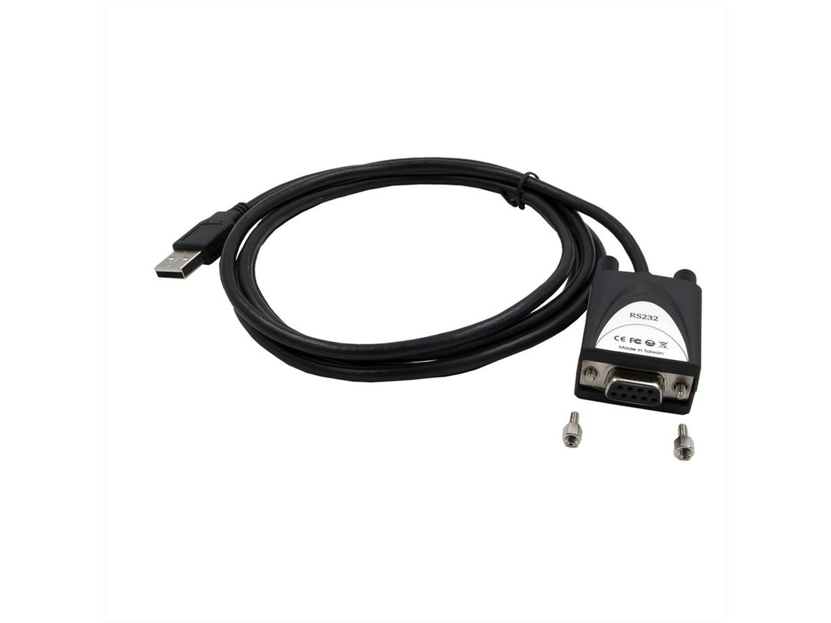 EXSYS EX-1311-2F USB 2.0 zu 1 x Seriell RS-232 1.8 Meter Kabel mit 9 Pin Buchse LED Anzeige