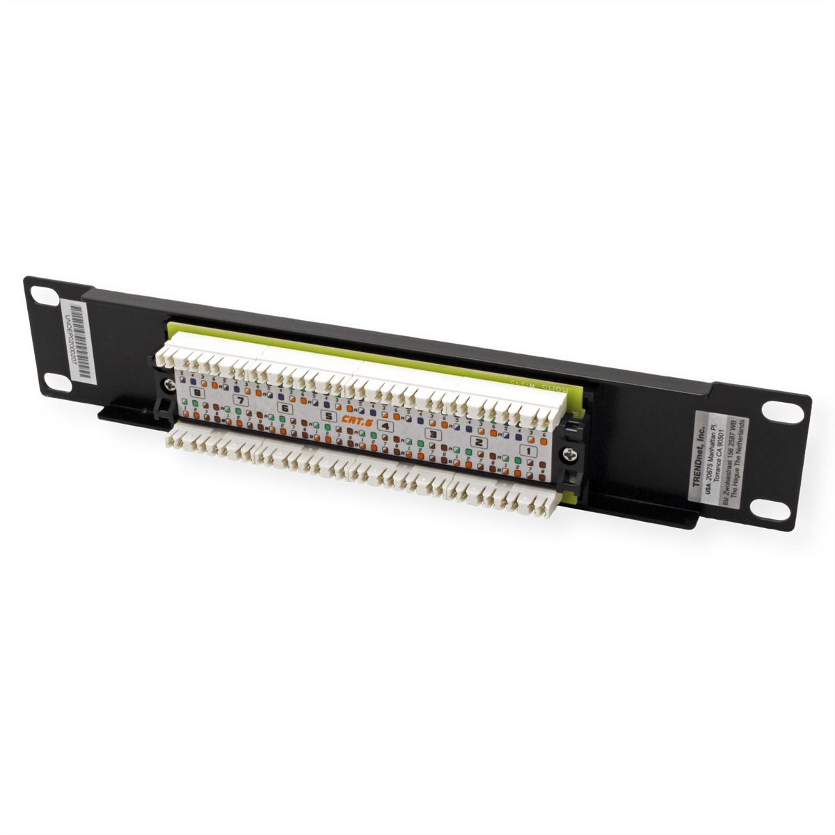 TRENDnet TC-P08C6 10" Patch Panel, 8-Port Cat. 6 Unshielded